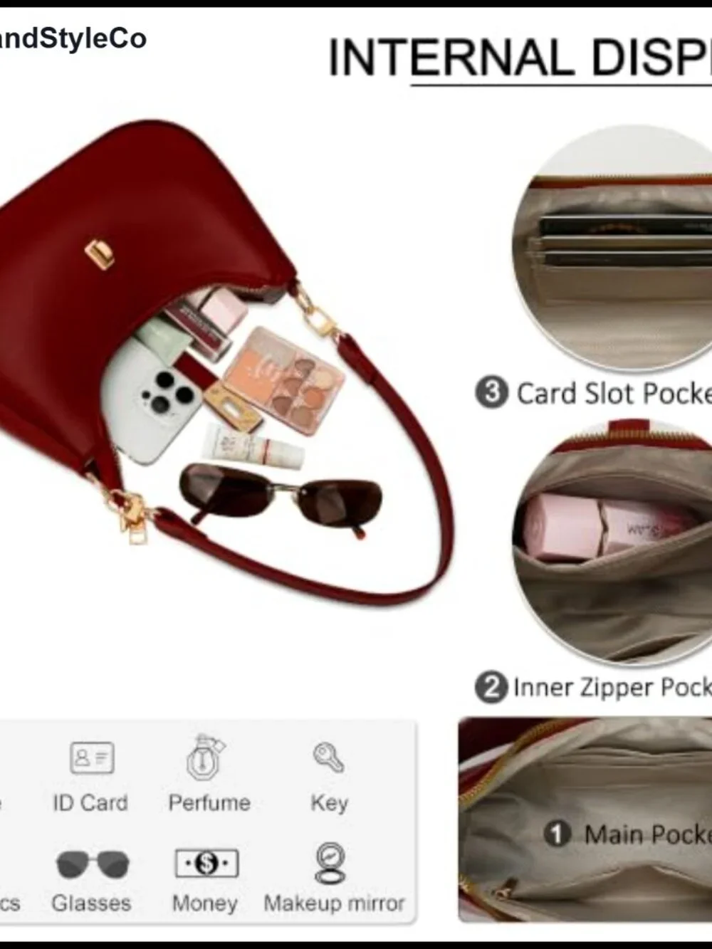 Shoulder Bag Women Cute Hobo Vegan Leather Handbag